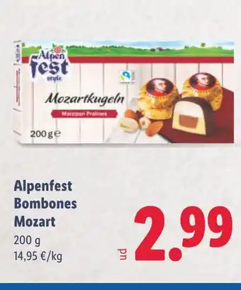 Lidl ALPENFEST Bombones Mozart oferta