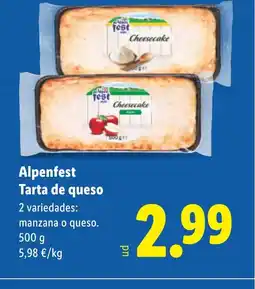 Lidl ALPENFEST Tarta de queso oferta