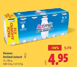 Lidl DANONE Actimel natural oferta