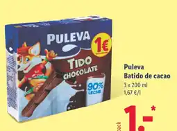 Lidl PULEVA Batido de cacao oferta