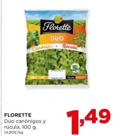Alimerka FLORETTE Dúo canónigos y rúcula oferta