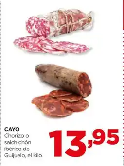 Alimerka CAYO Chorizo o salchichón ibérico de Guijuelo oferta