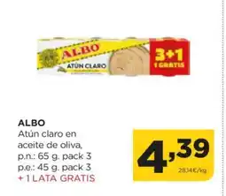 Alimerka ALBO Atún claro en aceite de oliva oferta