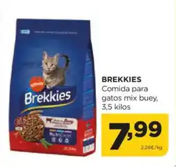 Alimerka BREKKIES Comida para gatos mix buey oferta
