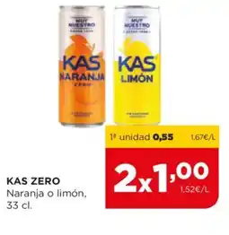 Alimerka KAS ZERO Naranja o limón oferta