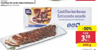 Lidl Costillas de cerdo chef select oferta