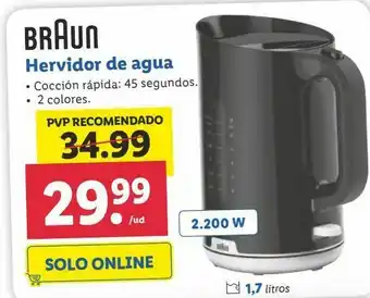 Lidl Hervidor de agua braun oferta