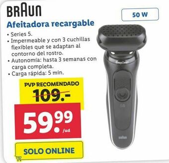 Lidl Afeitadora braun oferta