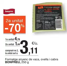 BonpreuEsclat BONPREU Formatge anyenc de vaca, ovella i cabra oferta