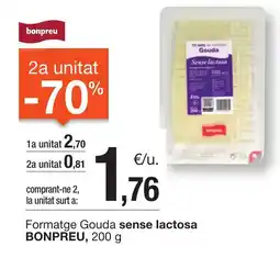 BonpreuEsclat BONPREU Formatge Gouda sense lactosa oferta