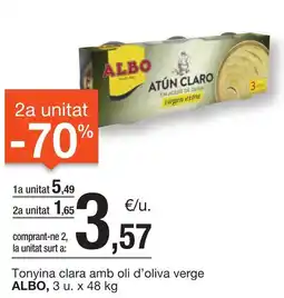 BonpreuEsclat ALBO Tonyina clara amb oli d'oliva verge oferta