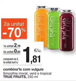 BonpreuEsclat TRUE FRUITS Smoothie morat, verd o tropical oferta