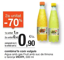 BonpreuEsclat VICHY Aigua amb gas Fruit amb suc de llimona o taronja oferta