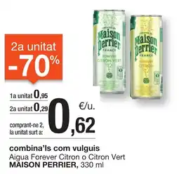 BonpreuEsclat MAISON PERRIER Aigua Forever Citron o Citron Vert oferta