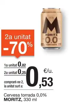 BonpreuEsclat MORITZ Cervesa torrada 0,0% oferta