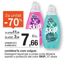 BonpreuEsclat SKIP Detergent líquid per a cicles curts eficàcia exprés o protecció del color oferta