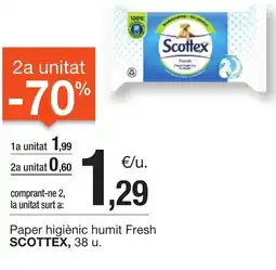 BonpreuEsclat SCOTTEX Paper higiènic humit Fresh oferta