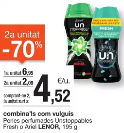 BonpreuEsclat LENOR Perles perfumades Unstoppables Fresh o Ariel oferta
