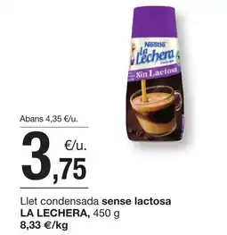 BonpreuEsclat LA LECHERA Llet condensada sense lactosa oferta