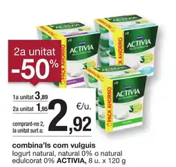 BonpreuEsclat ACTIVIA logurt natural, natural 0% o natural edulcorat 0% oferta