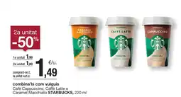 BonpreuEsclat STARBUCKS Cafè Cappuccino, Caffè Latte o Caramel Macchiato oferta