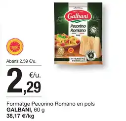 BonpreuEsclat GALBANI Formatge Pecorino Romano en pols oferta