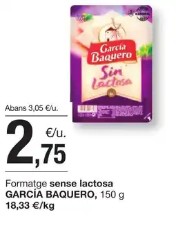 BonpreuEsclat GARCÍA BAQUERO Formatge sense lactosa oferta