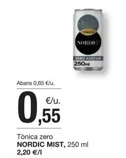 BonpreuEsclat NORDIC MIST Tònica zero oferta