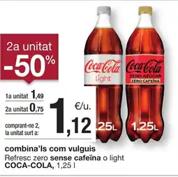 BonpreuEsclat COCA-COLA Refresc zero sense cafeïna o light oferta