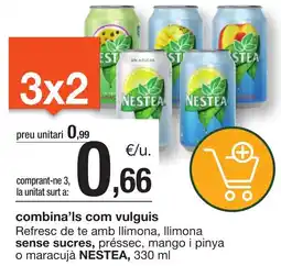 BonpreuEsclat NESTEA Refresc de te amb llimona, llimona sense sucres, préssec, mango i pinya o maracujá oferta