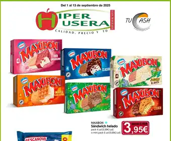 Hiper Usera MAXIBON Sándwich helado oferta