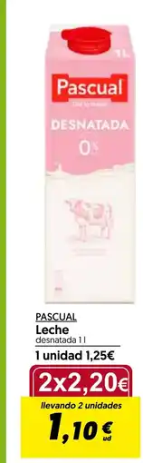 Hiper Usera PASCUAL Leche desnatada oferta