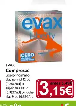 Hiper Usera EVAX Compresas oferta