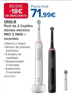 Costco ORAL-B Pack de 2 Cepillos dientes eléctrico oferta