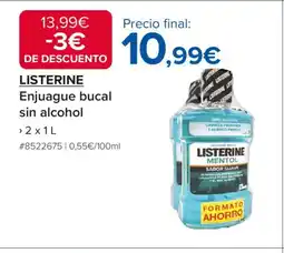 Costco LISTERINE Enjuague bucal sin alcohol oferta