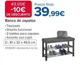 Costco Banco de zapatos oferta