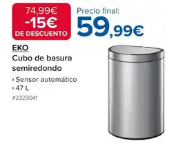 Costco EKO Cubo de basura semiredondo oferta