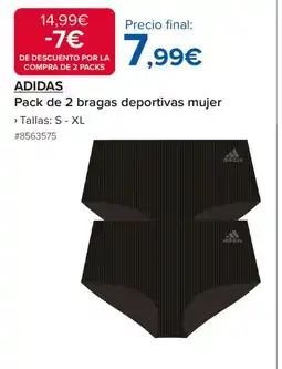 Costco ADIDAS Pack de 2 bragas deportivas mujer oferta