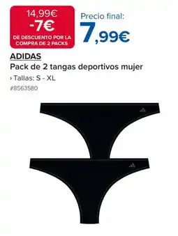 Costco ADIDAS Pack de 2 tangas deportivos mujer oferta