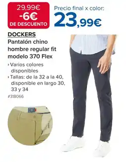 Costco DOCKERS Pantalón chino hombre regular fit modelo 370 Flex oferta