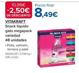 Costco VITAKRAFT Snack líquido gato megapack variedad oferta