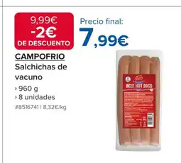 Costco CAMPOFRIO Salchichas de vacuno oferta