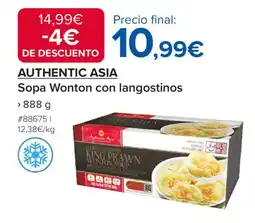 Costco AUTHENTIC ASIA Sopa Wonton con langostinos oferta