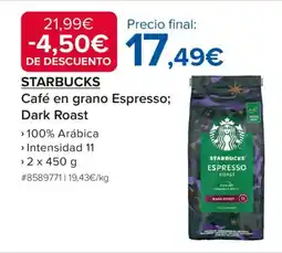 Costco STARBUCKS Café en grano Espresso; Dark Roast oferta