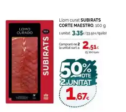 Condis SUBIRATS CORTE MAESTRO Llom curat oferta