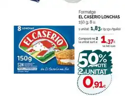 Condis EL CASERIO LONCHAS Formatge oferta