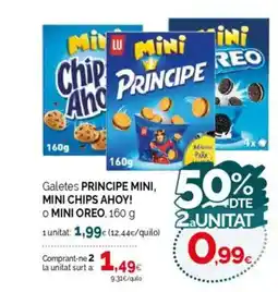 Condis PRINCIPE MINI, MINI CHIPS AHOY! O MINI OREO Galetes oferta