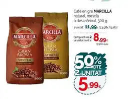 Condis MARCILLA Cafè en gra natural, mescla o descafeinat oferta