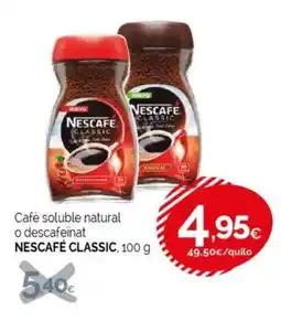 Condis NESCAFÉ CLASSIC Cafe soluble natural o descafeinat oferta