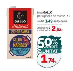 Condis GALLO Brou per a paella de marisc oferta